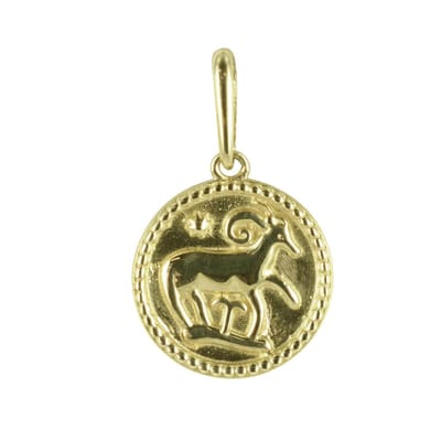 New Bling 9NBG-0286 Gouden Sterrenbeeld - Ram - 10 mm Doorsnee - 14 Karaat - Goud