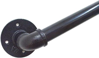 Wandgrijpstang - Trapleuning Buis - Veiligheid Verhogen - Antislip Industrieel - 43 m - Zwart