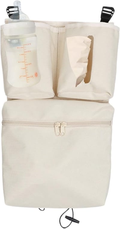 Kinderwagen Organizer - Opbergtas - Baby Benodigdheden - Waterdicht Oxford - 20x30cm - Beige