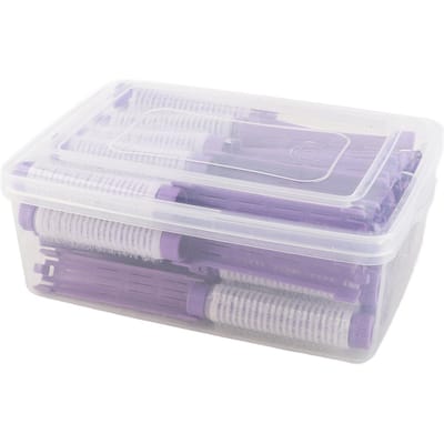 20 stuks Haar Permanent Staven Pluizige Permanent Staven Haarroller Kruller Kappersgereedschap Kit Purple