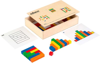 Passen en meten set 1 in kist 26x26cm - Educo - Educatief speelgoed