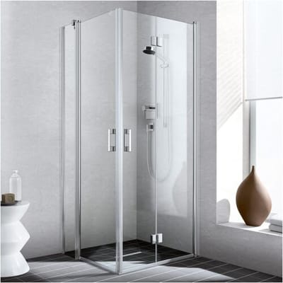 Kermi Liga corner entry swing folding door 2-piece 80 cm, half part right for shower tray LI2CR080201AK