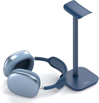 Hoofdtelefoonhouder met verzwaarde basis en aluminium buis voor over-ear Bluetooth-koptelefoons