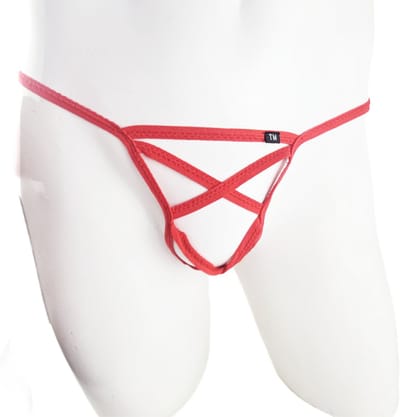 BamBella ® - String bondage - maat Onesize S M L - Rood Sexy erotische heren onderbroek mannen