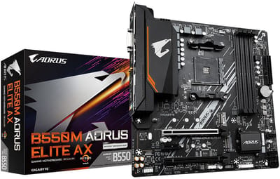 GIGABYTE B550M AORUS ELITE AX Moederbord - AMD B550 - AMD AM4 - DDR4 RAM - Micro-ATX