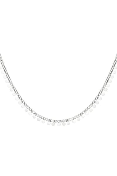 Coin ketting - zilver - Stainless steel
