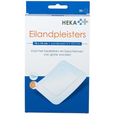 Hekaplast Eilandpleister 10 x 15cm steriel 10 Stuks