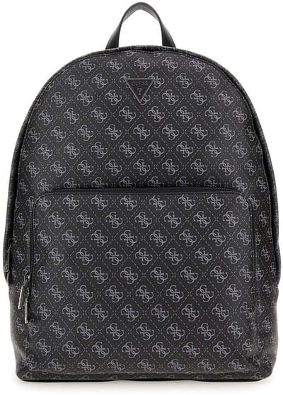 GUESS laptop rugzak rugzak met laptopvak Milano Backpack Dark Black zwart