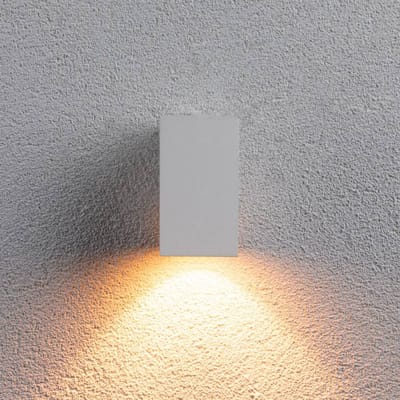LED-wandlamp Flame insectvriendelijk IP44 hoekig 58x103 mm 2200K 4W 265lm 230V 75° Wit Metaal