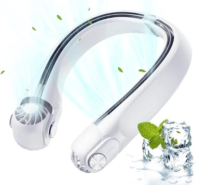 Oplaadbare nekventilator - Draagbaar en stil - USB oplaadbaar - 360° luchtstroom - 3 snelheden