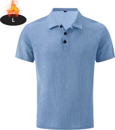 Livano Poloshirt Heren - T-Shirt Heren - Shirt - Overhemd - Polo Shirt - Lichtblauw - L