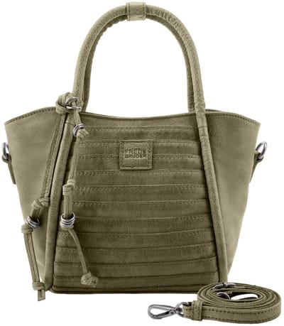FREDsBRUDER Leren handtas schoudertas All In Layer Handbag Olive Green olijfgroen