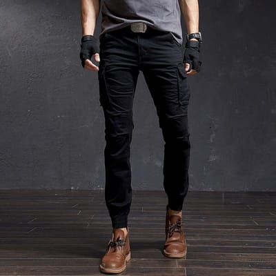 Heren Mode Militaire Cargo Broeken Slim Normaal Recht Model Katoen Meerkleurig Camouflage Groen Geel 30 black