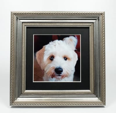 AL - Barok Fotolijst Met Zwart Passe-Partout - 20 x 20 cm
