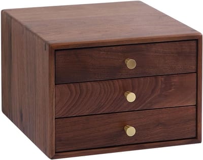 Sieradenkist - Opberger Lade - Sieraden Ordenen - Massief Hout - 25x25x18cm - Zwart