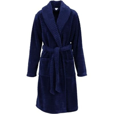 Fluweelzachte dames badjas nachtblauw Ringella - Blauw - Maat - 38