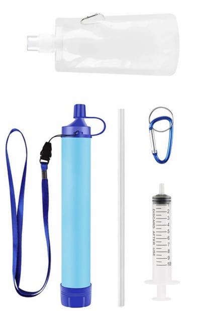 Waterfilters Survival Set - Waterzuiveringsapparaten - Waterfiltersysteem - Voor Noodpakket en Noodsituaties - Waterzuiveraar - Drinkfles Waterzuivering Outdoor