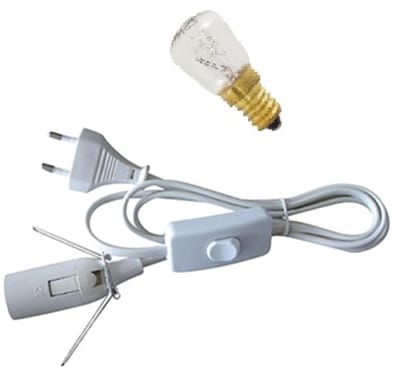 Stekkerlampje en kabel voor Zoutlamp - Verlichting - E14 fitting + snoer + lampje - Incl. Aan/Uit Schakelaar