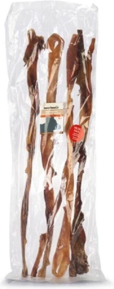 BEEZTEES RUNDERKOPHUID 5 STUKS VAN 85 CM - ALS AANVULLENDE VOEDING OF REUZESNACK. TANDVERZORGEND 100% NATUURLIJK