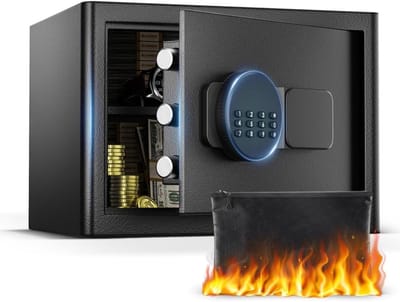Kluiskluis - Veiligheidskast - Thuis opslag - Elektronisch wachtwoord - 35L - Zwart