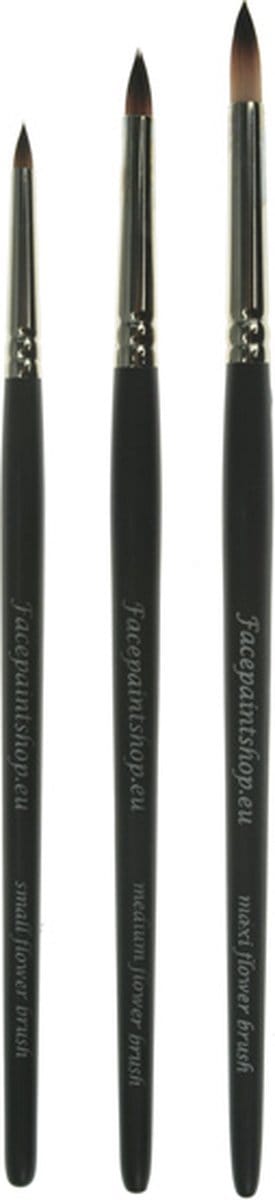 Facepaintshop Bloemen Penselenset 3-delig