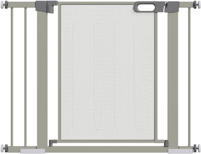 PawHut-Pet Gate-Acier-103x2x76cm-Grijs