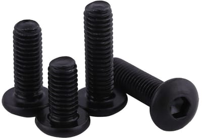 Set van 50 Stuks M3 Zwarte Hex Socket Schroeven, Bouten en Platte Hoofd Schroeven van 10.9 Klasse Legering Staal, Volledige Draad, Glad Afgewerkt (M3×16mm, M3×10mm)
