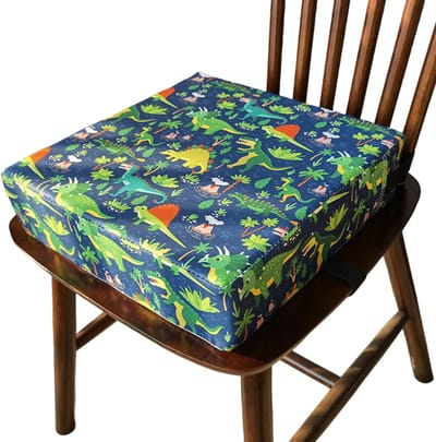 Peuter Booster Zitting voor Eettafel, Wasbare, Dubbele Veiligere Banden, Antislip Bodemverhoger Zitting voor Kinderen, Draagbare Reizen Hoge Dichtheid Spons Afneembare Toenemend Kussen voor Kind