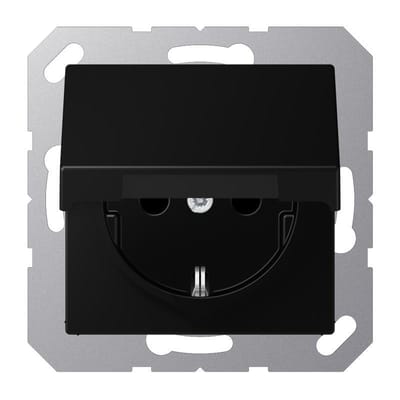 Jung A Range Wandstopcontact (WCD-schakelmateriaal) (Europese Stekkerdoos) - A1520NBFKLSWM