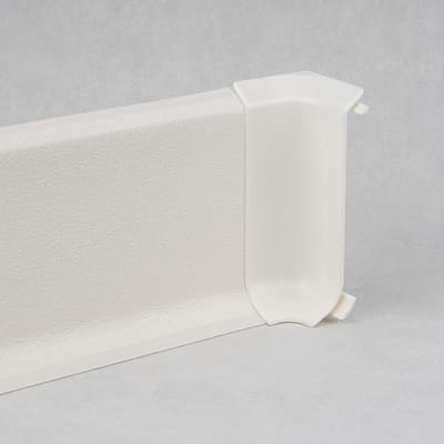 Binnenhoek Plint - PVC Afwerking - Wandafwerking - Voorgevormd - 2500 mm - Wit