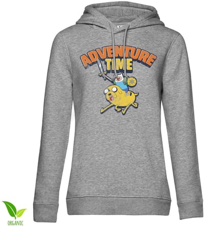 Adventure Time Washed Girls dameshoodie, heathergrijs