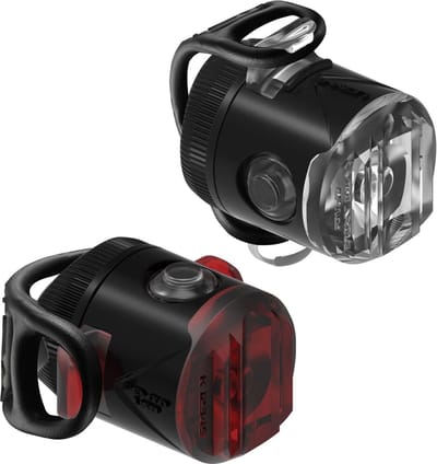 Lezyne Femto USB Drive Set - Fietslampjes Micro-USB Oplaadbaar - Fietsverlichting Set - Voor- en Achterlicht Fiets - Veiligheidslampjes - 4 knipperstanden - 2 Stuks - Zwart