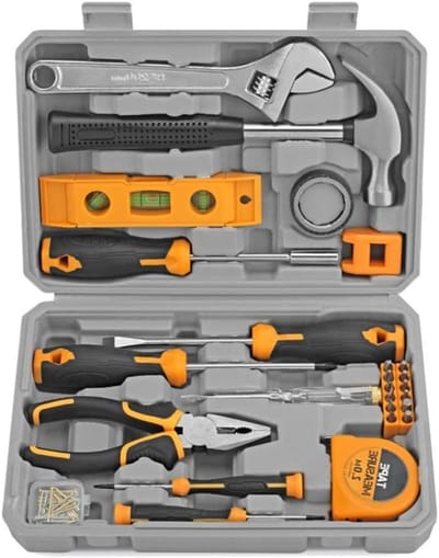 Huishoudgereedschap set - Handgereedschap - Reparaties thuis - 59 delig - Draagbaar - Grijs