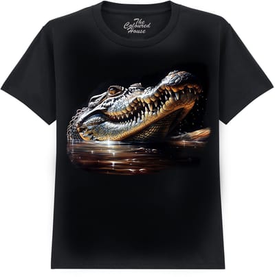 KIDS Krokodil Spying Crocodile The Coloured House KIDS T-shirt XL