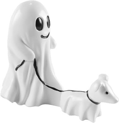 Dailygoods- Spookhondbeeldje 15 cm - Halloween decoratie - Tafeldecoratie - Uniek cadeau - Hars - Schattige sfeer