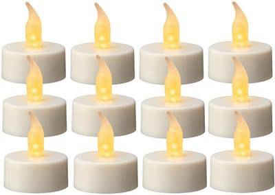 Lumineo LED waxinelichtjes - 12x st - wit -met afstandsbediening