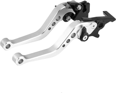 CNC Aluminium Koppeling en Remhendel Set voor Motorfietsen - Universele 22mm 7/8'' Levers, Zilver