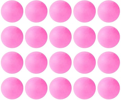 Dailygoods- Tafeltennisballen 20 stuks - 4 cm - Roze - Kunststof - Trainingsballen - Duurzaam PP-materiaal - Pingpongballen