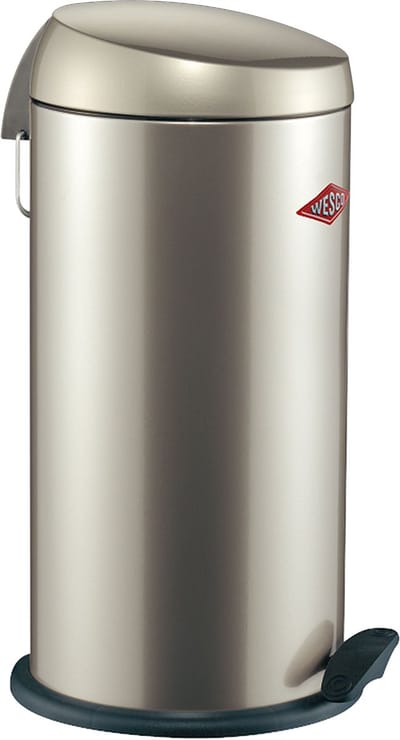 WESCO Capboy Maxi Prullenbak | Pedaalemmer | 22 Liter | Metaal - Nieuwzilver | Afvalemmer - Made in Germany