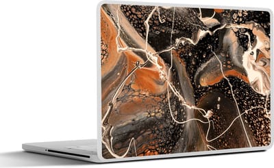 Laptop sticker - 13.3 inch - Acrylverf - Rood - Wit - 31x22,5cm - Laptopstickers - Laptop skin - Cover