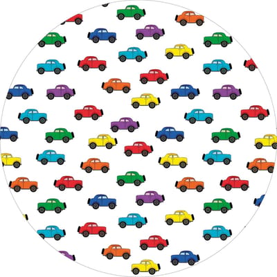 Vinyl | Vloerkleed vinyl rond | Autos kleur | 95 cm Rond