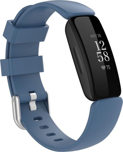 By Qubix - Compatible Fitbit bandje - Geschikt voor Fitbit Inspire 2 & Ace 3 - Sportbandje met gesp - Maat: Small - Blauw Smartwatchbandje bandje Armband Polsband Strap Band Watchband