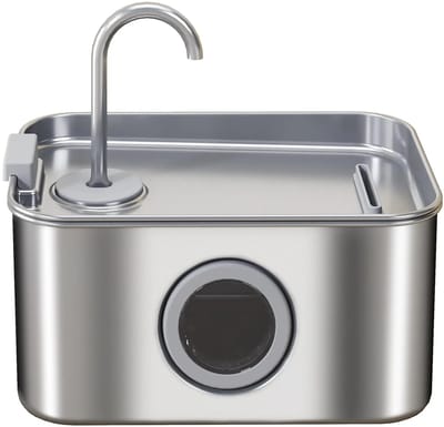 Premium Drinkfontein Kat - Kattenfontein - Waterfontein - Huisdierenfontein - Drinkbak - Drinkfontein Hond en Kat - Incl. Actief Filters - 3,2 L - Incl. Stille Pomp - Zilver