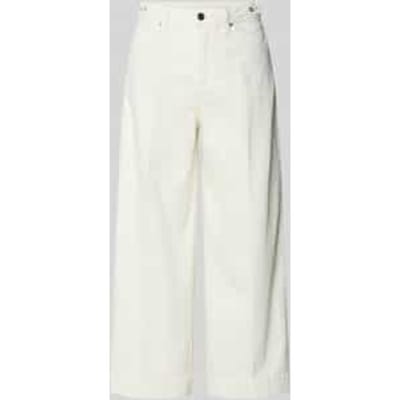 Wide leg culotte-jeans van mix van katoen en lyocell