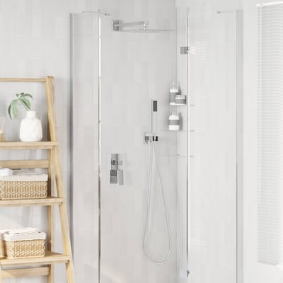 vidaXL - Verborgen - Douche - Systeem - (Vierkant) - zilver - Roestvrij - staal - 201