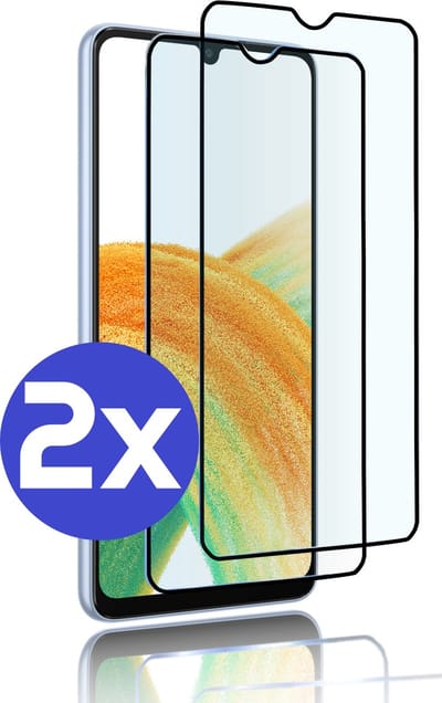 ArmorDrop Full Guard Screenprotector Geschikt Voor Samsung A33 - Gehard Glas - 2 Stuks