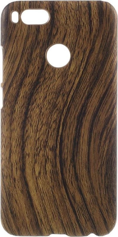 Shop4 - Xiaomi Mi A1 Hoesje - Harde Back Case Houtprint