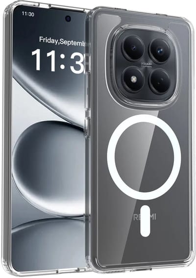 Hoesje Geschikt voor Xiaomi Redmi Note 15 Pro 4G - Compatibel met MagSafe / Qi2 - Hard Back Cover met Magneet - Transparant