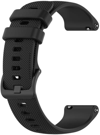 Siliconen Bandje voor Garmin Venu 3S / 2S / Vivomove 3S 18 mm – Zwart