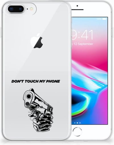 TPU Hoesje voor Apple iPhone 7 Plus | 8 Plus Silicone-hoesje Gun Don't Touch My Phone